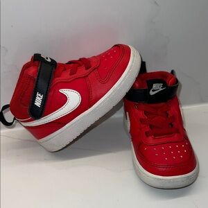 Nike(TD) Nike Court Borough Mid 2 'Red Black White'  size 6 C